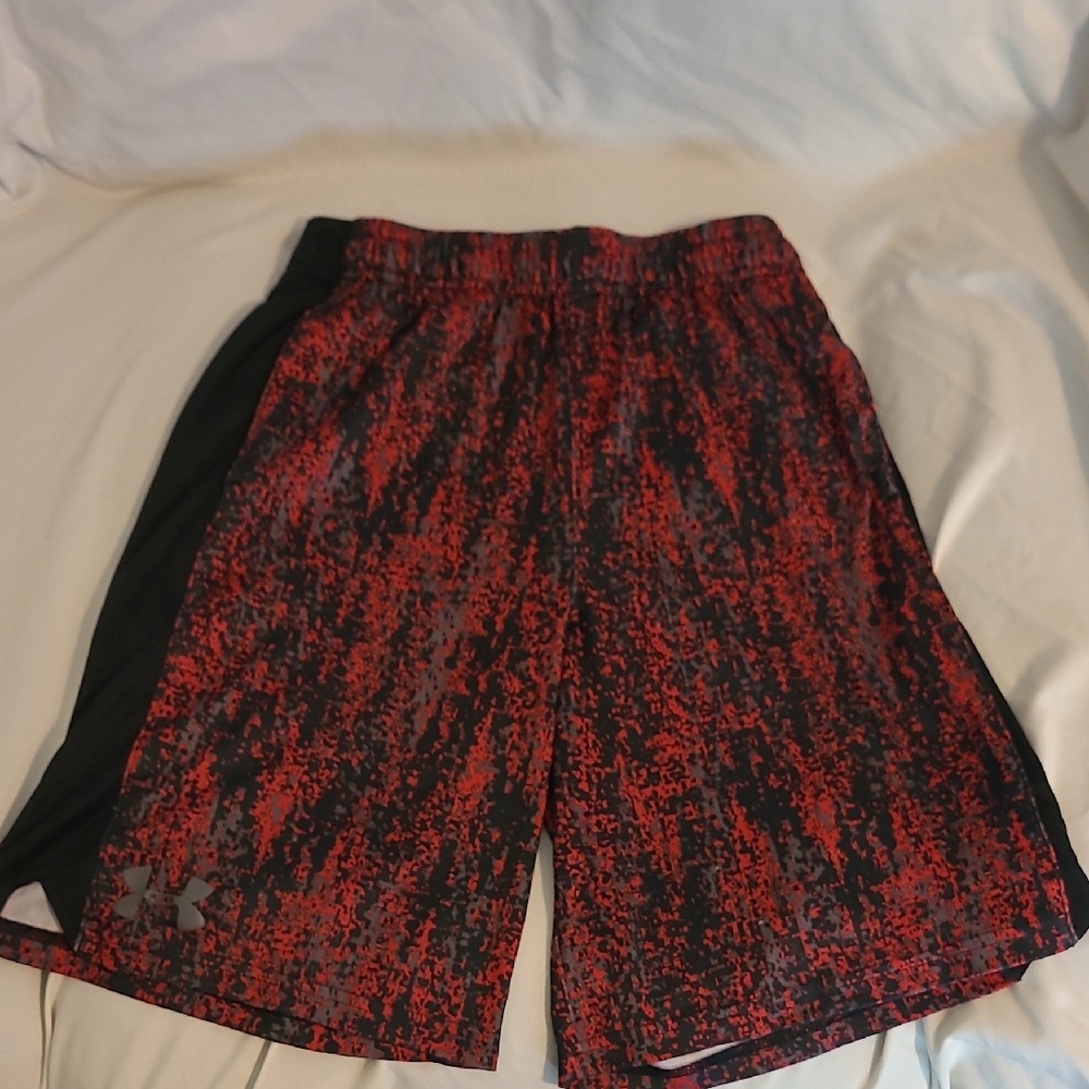 Under Armour Men's Athletic Shorts in Red and Black